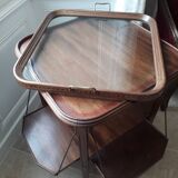 Empty table with bar flap