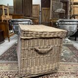 Antique wicker trunk