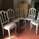 Lot de 5 chaises anciennes en chêne