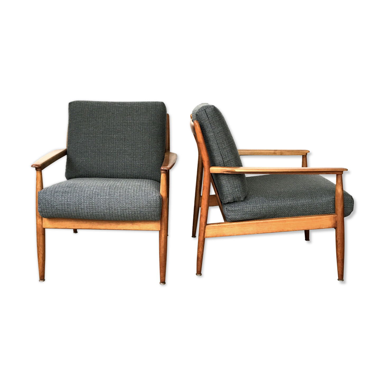 Paire de fauteuils en teck, danois 1960