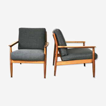 Pair of teak armchairs, Danish 60's
