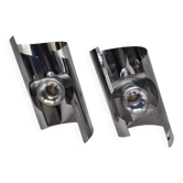 Duo of 70s chrome wall lights
