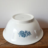 Saladier faience décor bleu