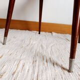 Pair of vintage vinyl chairs with splayed legs