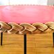 Coffee table wicker and metal design 60s