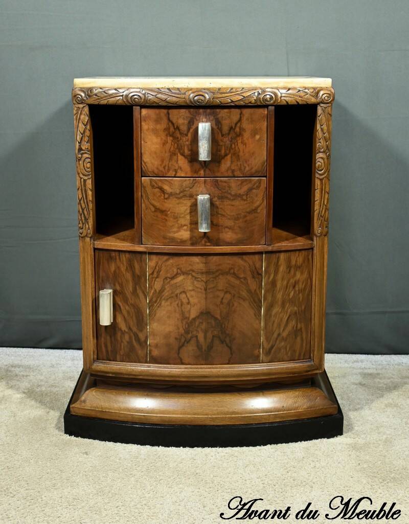 Nightstand in Walnut, Art Deco – 1930