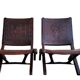 Pair of "Relax" armchairs in leather and wood, Angel I. PAZMINO - 1950