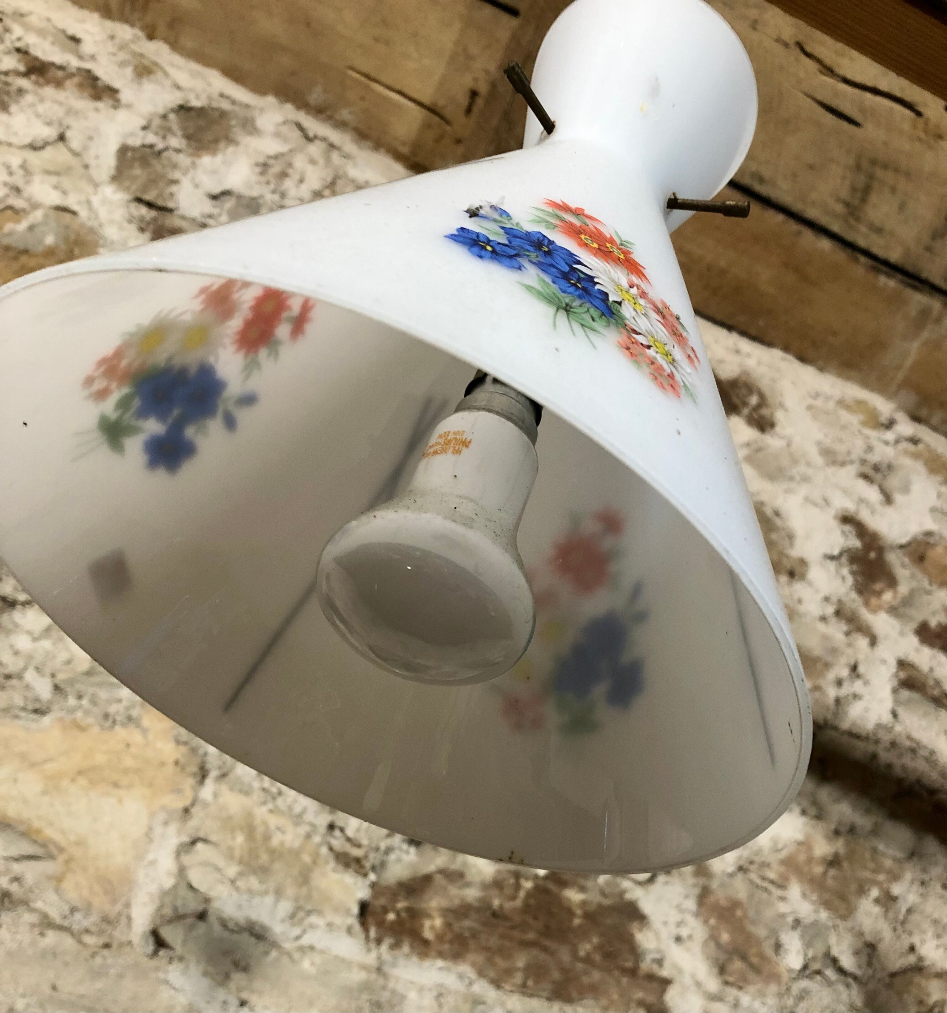 Vintage opaline lamp