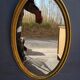 Miroir bois doré epoque 1960 ovale