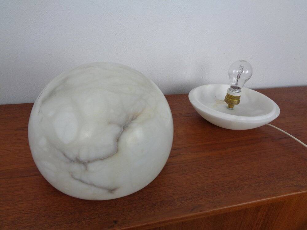 Marble Table Ball Lamp, 1960s