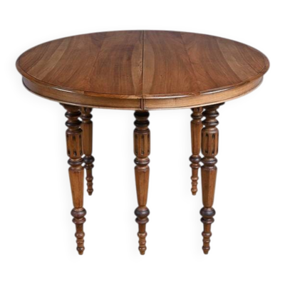 Table à Allonges en Noyer, style Louis-Philippe – Fin XIXe