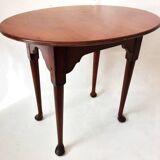 Table à thé de style ancien ovale en bois d'érable massif drexel heritage étiquette originale table design 1970