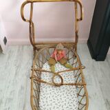 Rattan cradle on foot