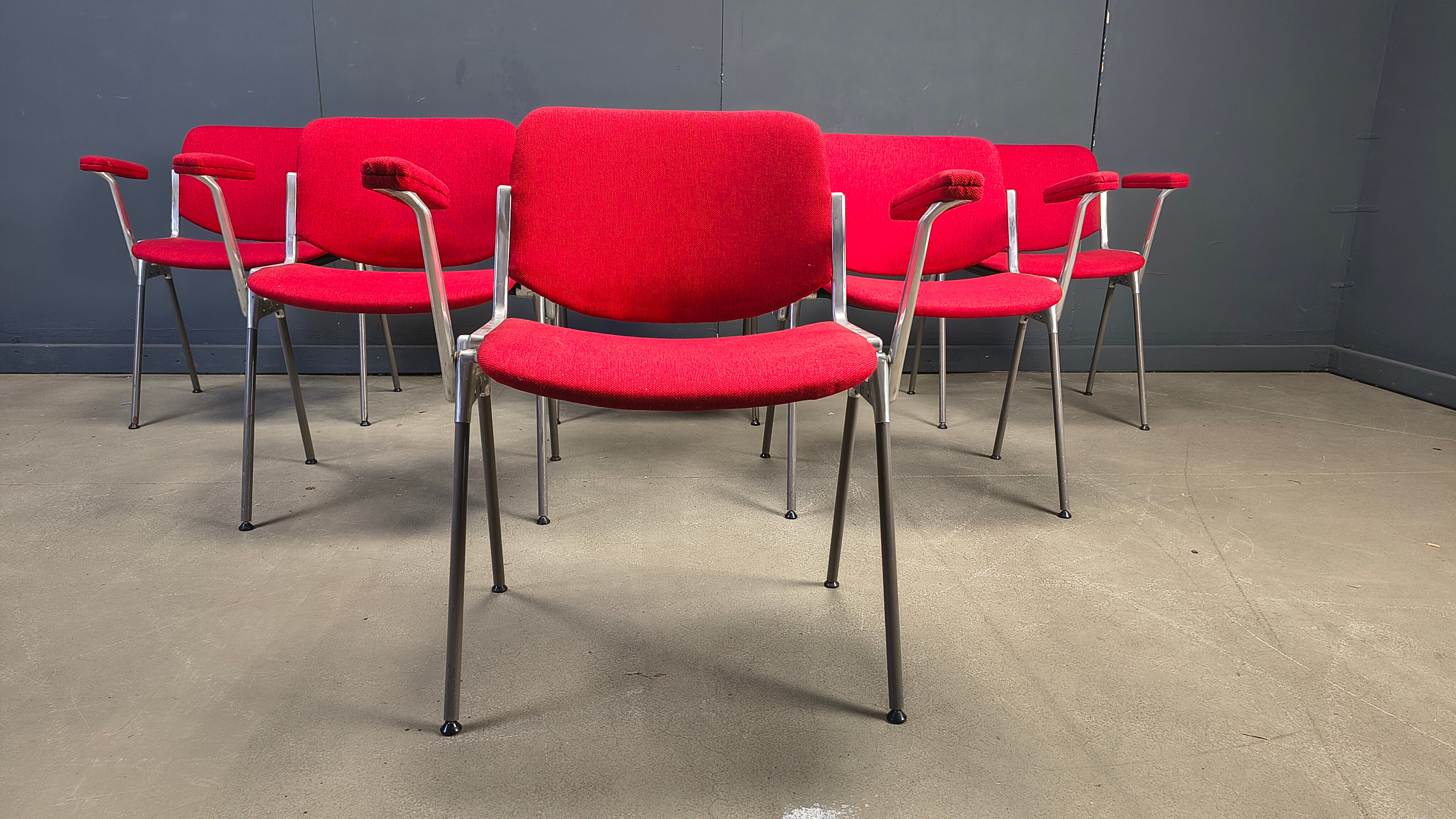Chaises latérales vintage DSC 106 par Giancarlo Piretti pour Castelli, années 1970 - ensemble de 6