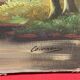 Huile sur toile "Moulin scierie en sous bois", signature à identifier