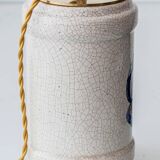 Italian Majolica Albarello table lamp, pharmacy, 19th century.