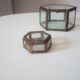 Jewelry box showcase trundle glass and brass 50s/60s