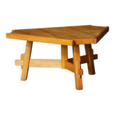 Table de salle à manger triangulaire brutaliste en Oak, 1960s