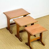 Scandinavian teak nesting table