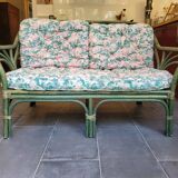 Rattan bench canapé