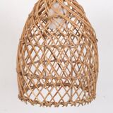 White Rattan Wall Sconce Lamp