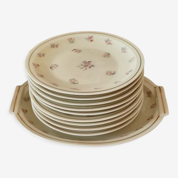 Théodore Haviland porcelain pastry set