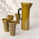 Vintage orangeade service in glazed ceramic – Gladys jug & 5 glasses