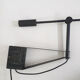 Black metal wall light, 1980