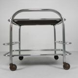 Art Deco serving trolley, chrome-plated, 1920s