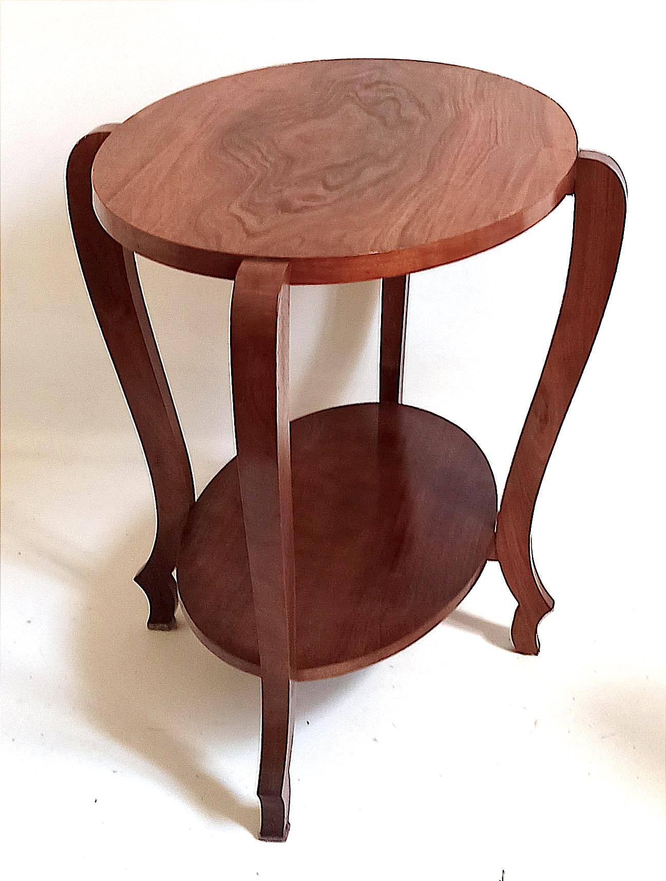 Art Deco oval pedestal table Width 80 cm