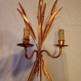 Pair of gold metal wall light from the 60s