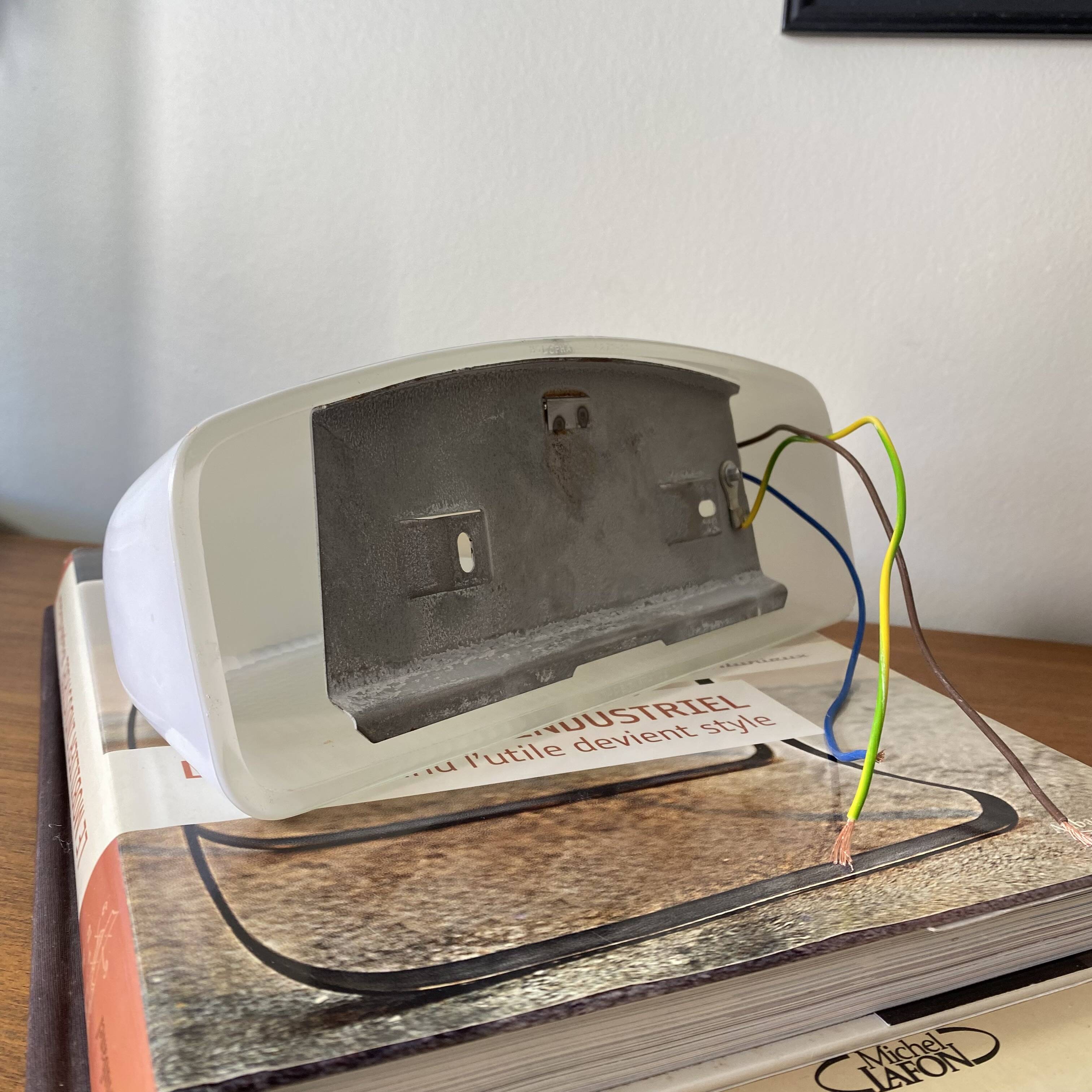 Holophane wall light in glass