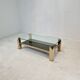 Belgo chrom coffee table 23kt gold plated, 1970's