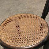 Tuna kid's chair and vintage black wood caning