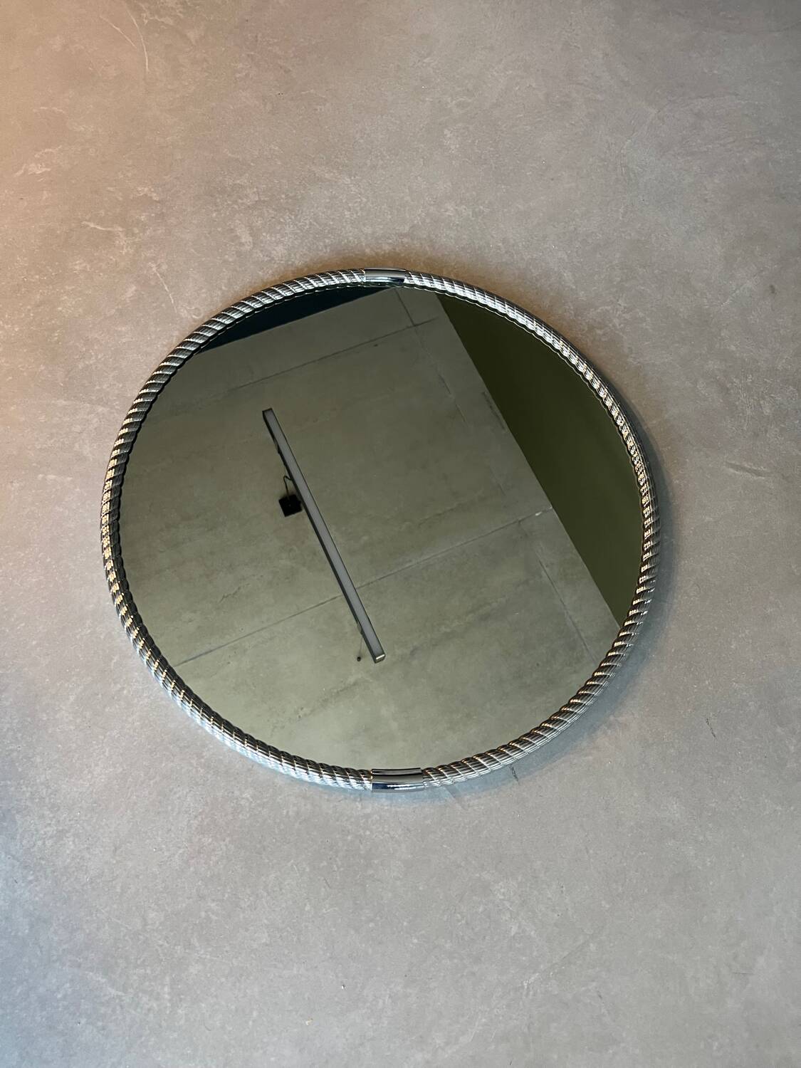 Vintage 1960s Twisted Metal Mirror