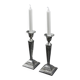 Pair of Neoclassical Victorian Silver Plated Candlesticks