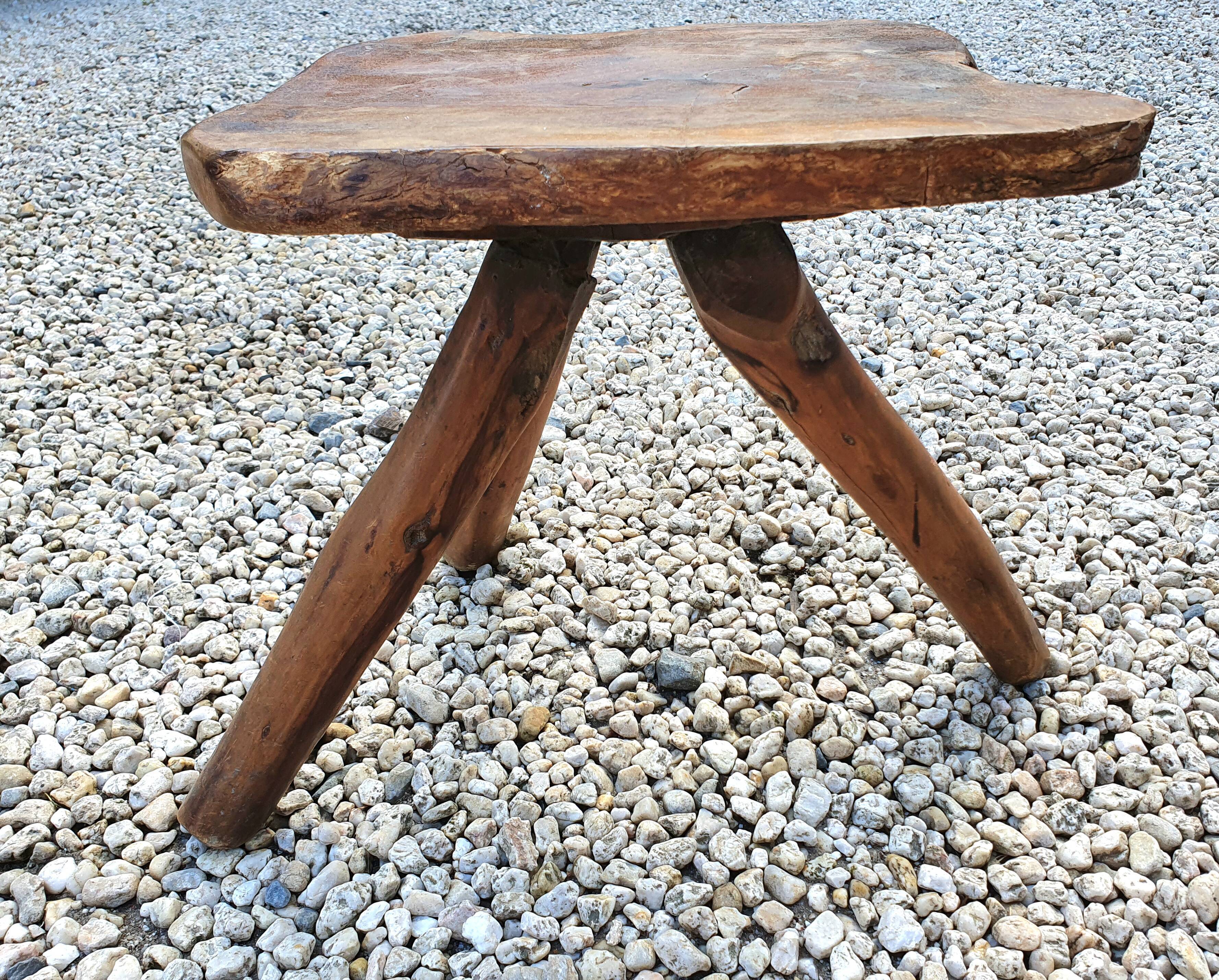 Brutalist tripod stool