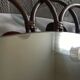 Vintage sun mirror in 60s rattan with rattan fastener 57x40cm