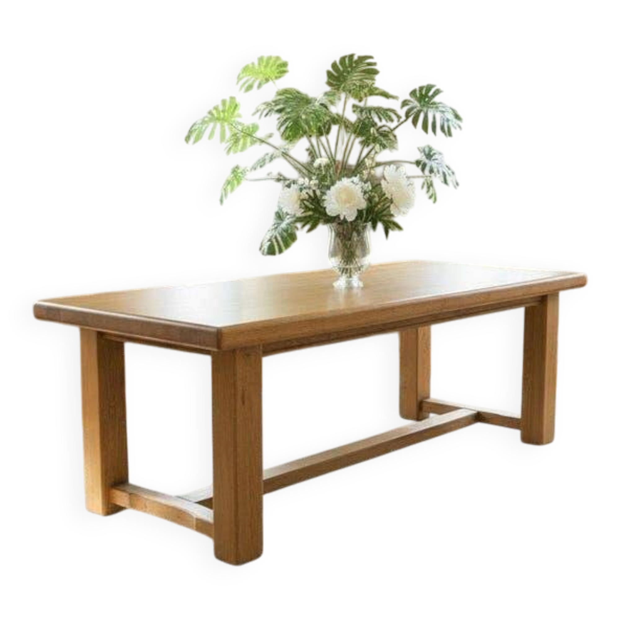 XL vintage dining table in solid wood