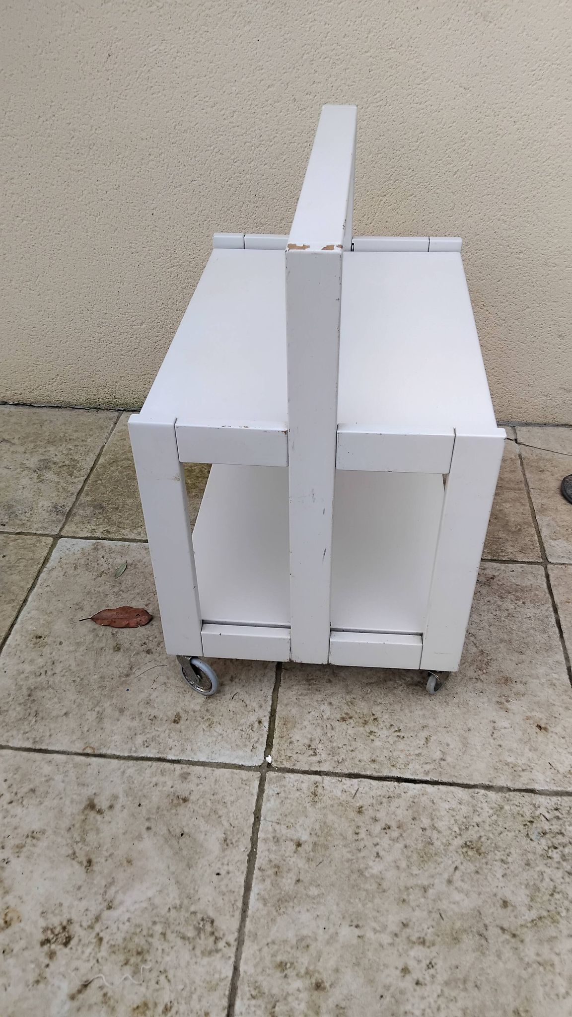 Desserte pliante TOBIA par CIATTI laqué blanc vintage design ITALIE