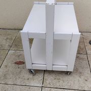 Desserte pliante TOBIA par CIATTI laqué blanc vintage design ITALIE