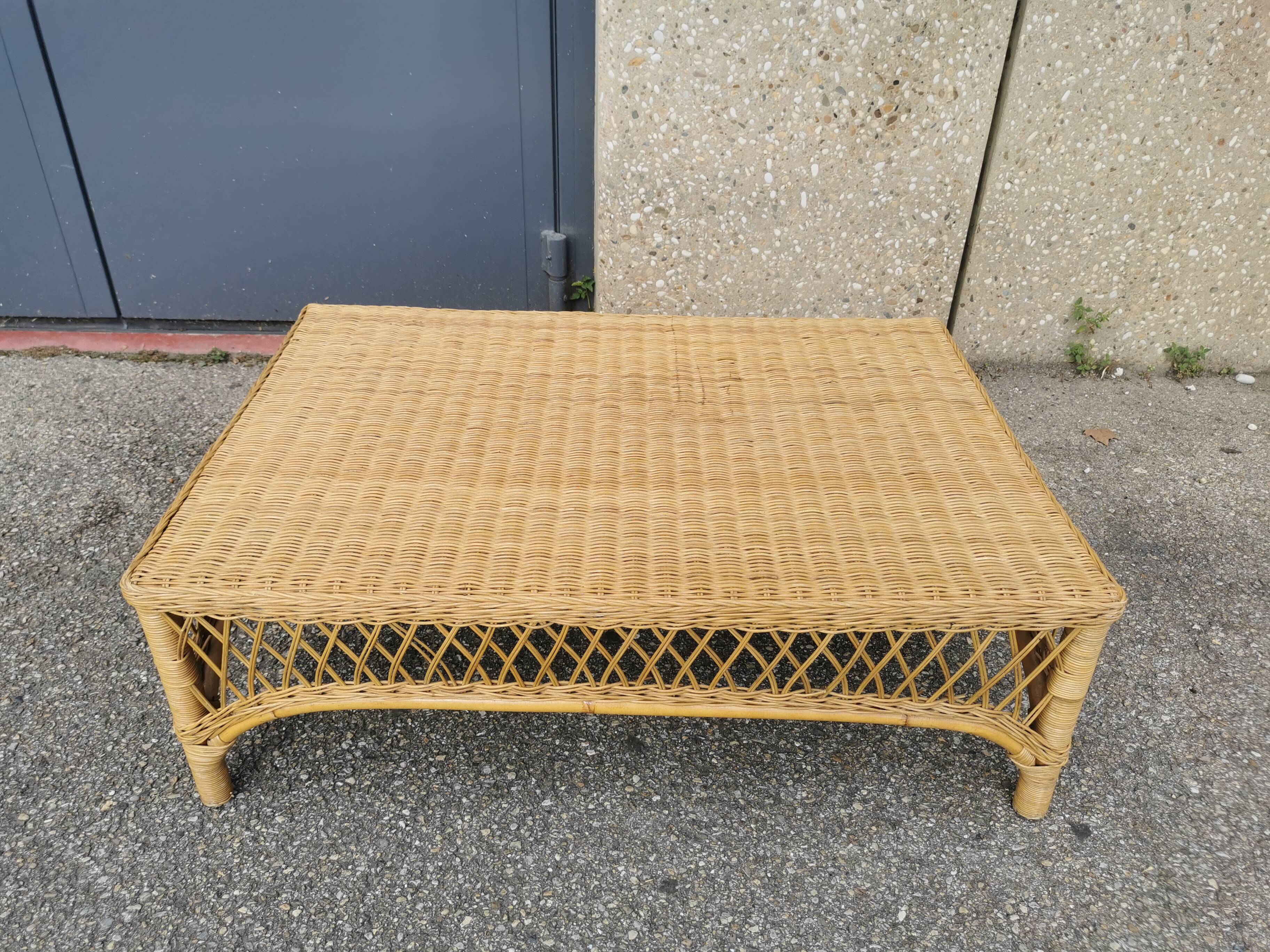 Complete rattan lounge from the 1950s