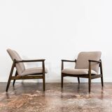 Kvadrat Customizable Pair Of Restored Mid Century Armchairs, 1960's