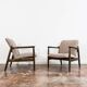 Kvadrat Customizable Pair Of Restored Mid Century Armchairs, 1960's