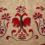 carved wooden floor lamp from the 40s