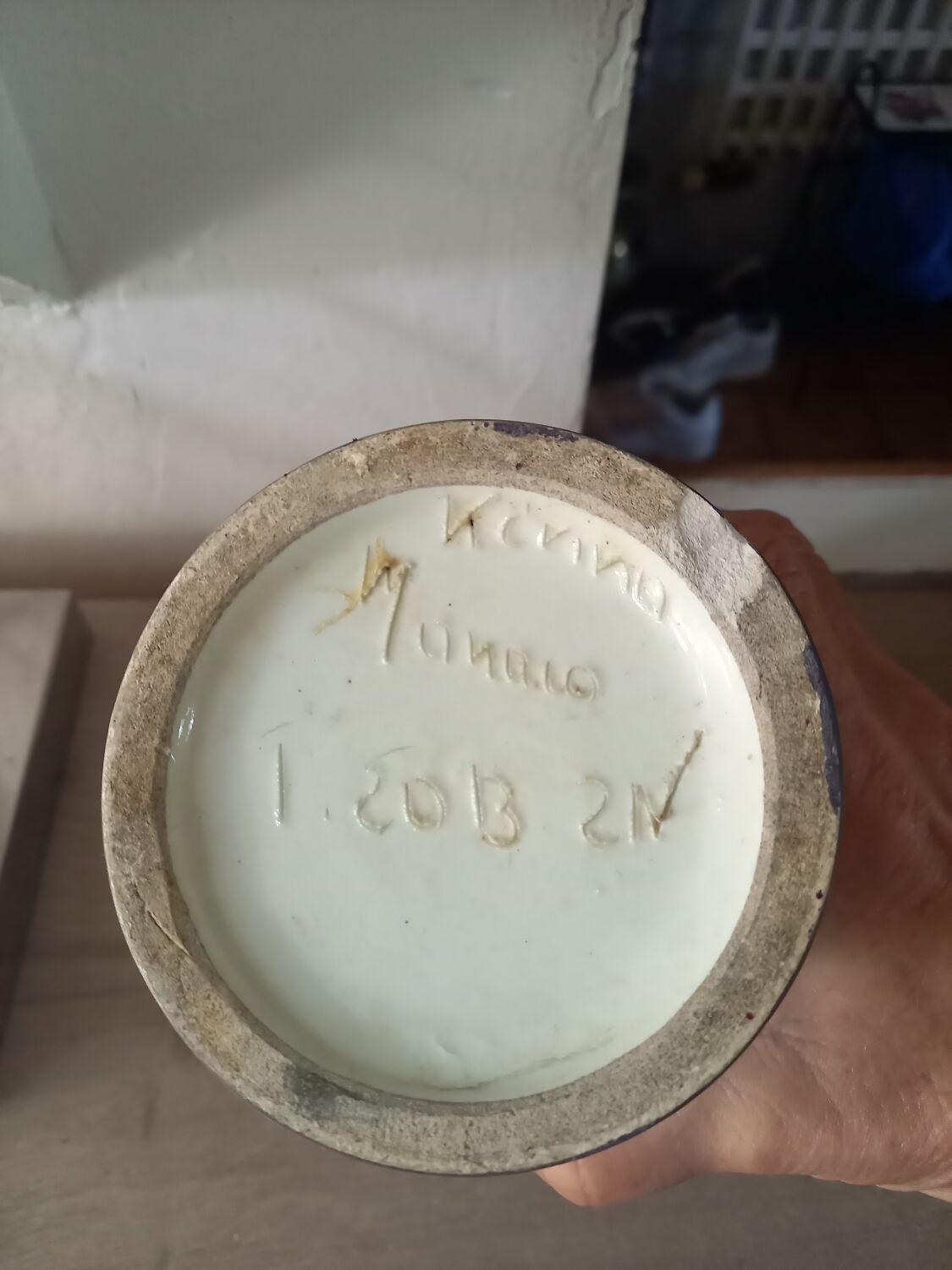 Enamelled ceramic vase from Monaco signed numbered vintage