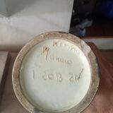 Enamelled ceramic vase from Monaco signed numbered vintage