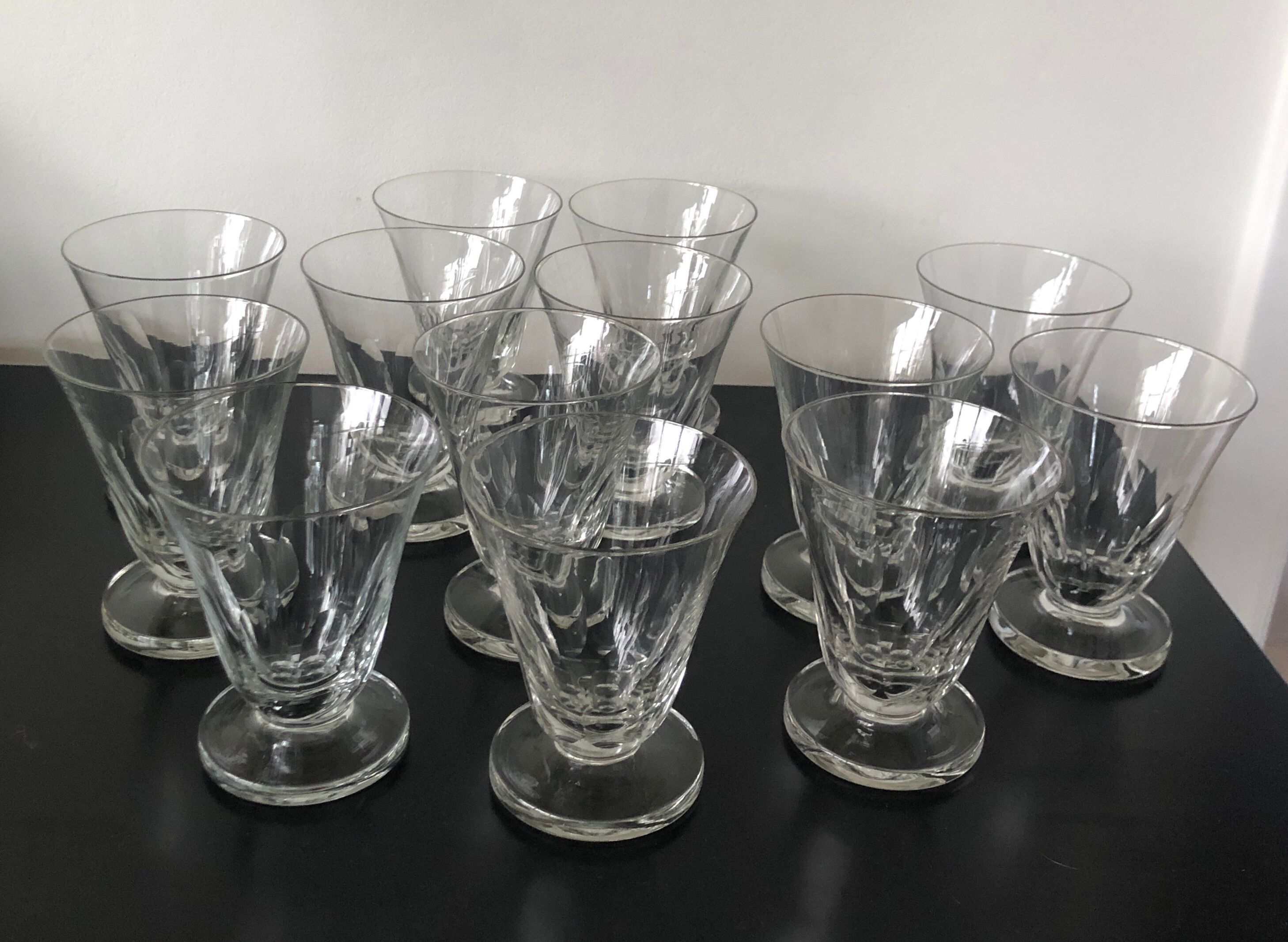 10 crystal water glasses