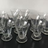 10 verres à  eau en cristal