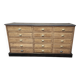 Old oak cabinet with fifteen drawers